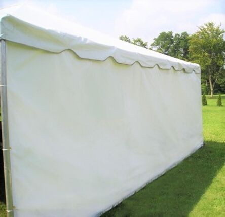 Sidewall Solid White (Velcro) 8' x 15'