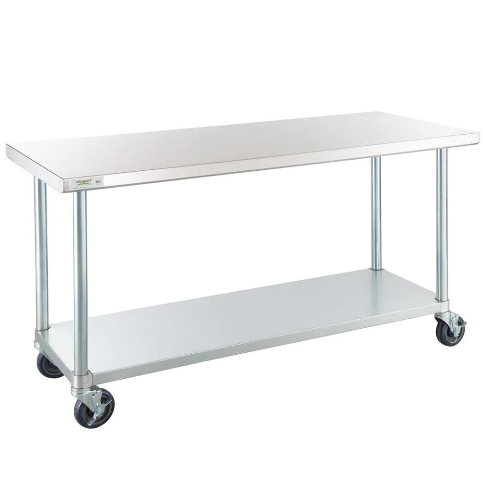 Work Table Stainless Steel (With Casters)