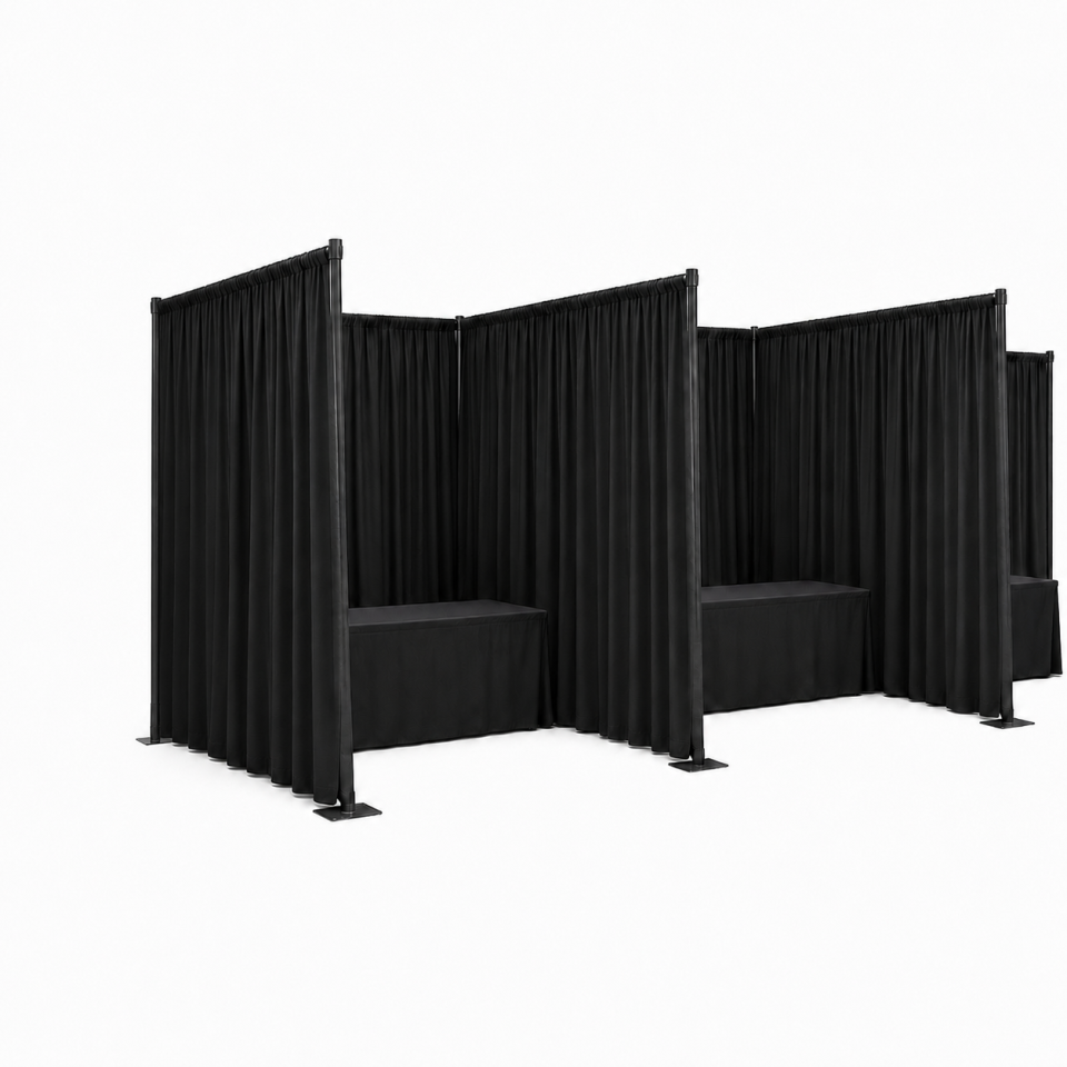 Pipe & Drape Booth - Polyester 8' High