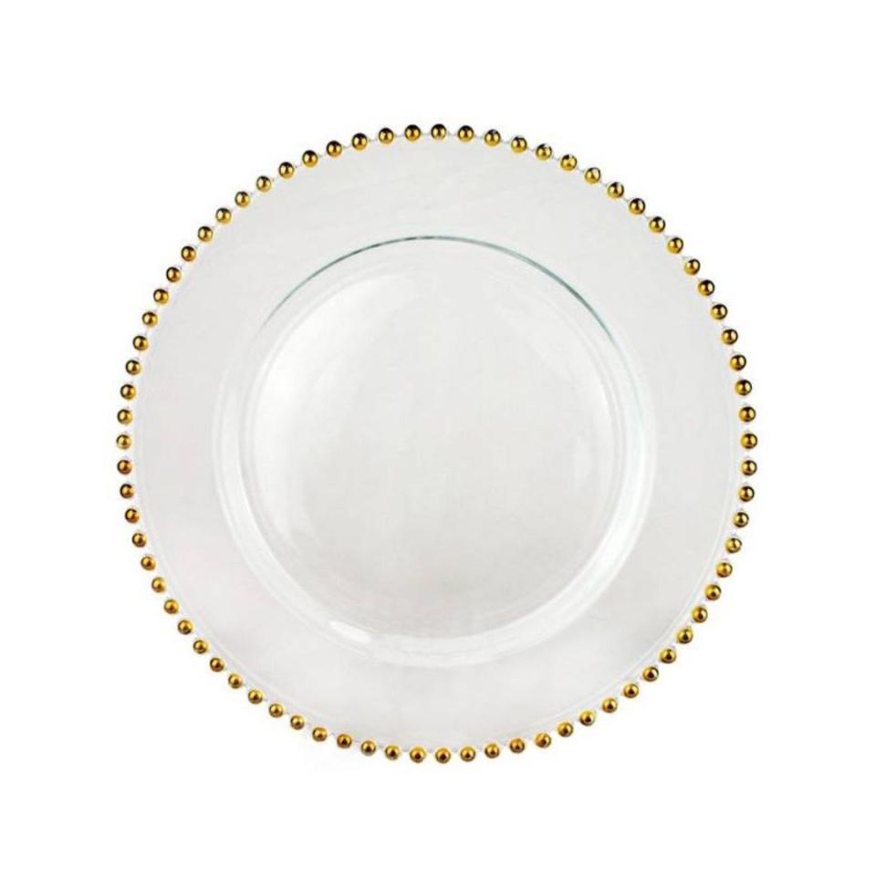 Glass Beaded Charger Plate