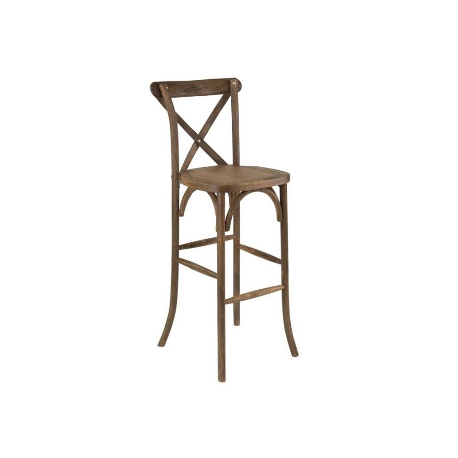 Cross Back Bar Stool